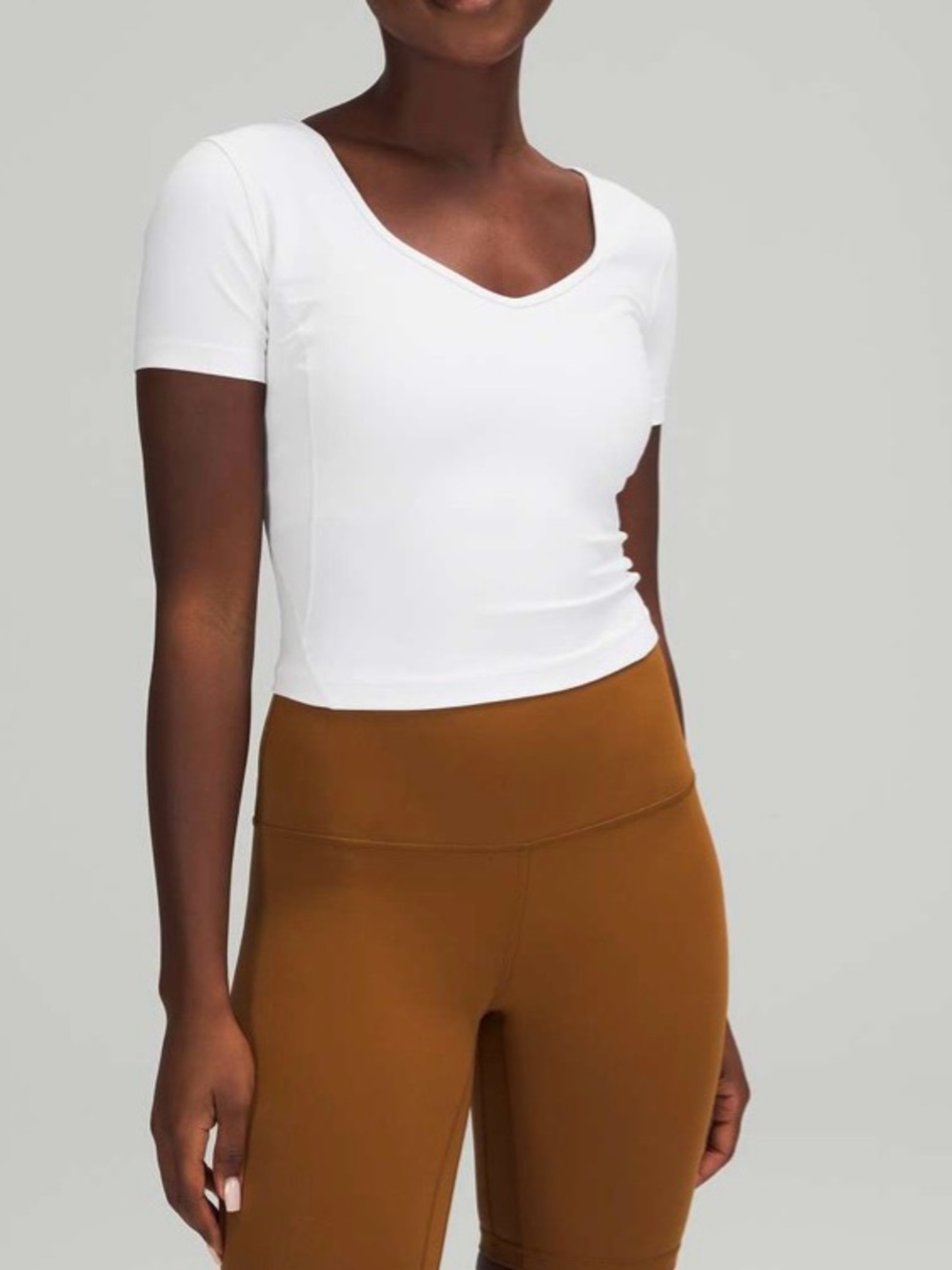 Lululemon Athletica ✨NWT✨ Align White V-Neck Short Sleeve Crop Top